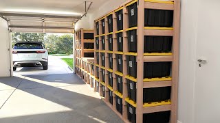 How to Build a 5x4 Garage Tote Rack for 27Gallon Storage Totes [upl. by Ys732]