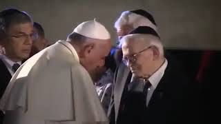 Pope Francis kissing the hands of Rothschild family [upl. by Sito]