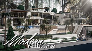 Bloxburg  EP13 Modern Mansion Villa welcometobloxburg Speed Build TOCA blox [upl. by Baerman301]