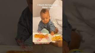 5 Month Old Baby Tries to Take His Mama’s Food cutebabies 5months shorts baby [upl. by Harimas]