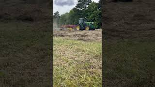 Taking hay with John Deere 6155R johndeere backbritishfarming ollyblogs [upl. by Jaymie196]