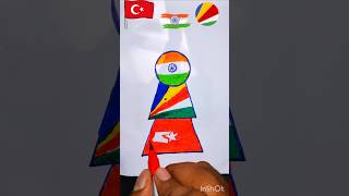 New republic day status🇮🇳🇸🇨🇻🇳 trending shortvideo art republicday tiktok cartoon india [upl. by Eirollam437]