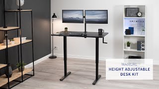 DESKKITCB5B 48quot x 30quot Manual Height Adjustable Desk by VIVO [upl. by Redienhcs]