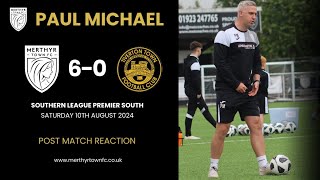 Paul Michael  Merthyr Town 60 Tiverton Town  Reaction [upl. by Iot]