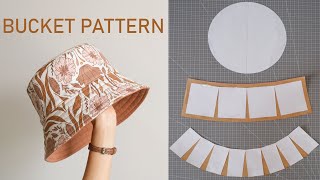 How to make bucket hat pattern  DIY your own bucket hat [upl. by Leduar]