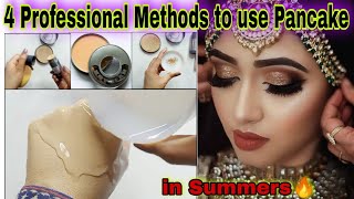 How to use Kryolan Pancake in Summers  Professional Bridal Base with Kryolan Makeup Products [upl. by Phillis]