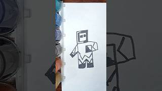 How to draw minecraft entity 303 drawing minecraft easy drawing howidraw shorts [upl. by Yrakaz]