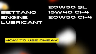 BETTANO 20W50 SL engine oil a thick highviscosity lubricant suitable for specific types [upl. by Dymphia849]