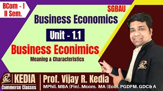 BCom I Year II Sem  Unit 11 Business Economics  SGBAU  Business Economics  Kedia Commerce Class [upl. by Elwina]