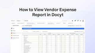 Vendor Expense Report [upl. by Ivgnout7]