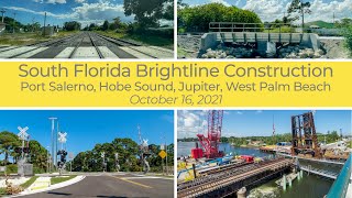 South Florida Brightline Construction  October 2021 [upl. by Pansie]