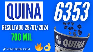 🍀 Resultado Quina 6353 [upl. by Ailey180]