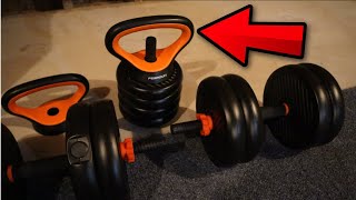 Best Dumbbell Kettlebell Adjustable Weight Set  Is it FEIERDUN Weight Set Review [upl. by Durgy705]