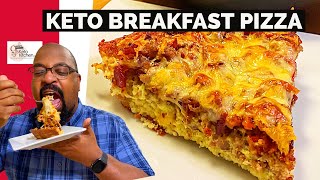 Keto Deep Dish Breakfast Pizza  Unbelievably Good [upl. by Ciprian]