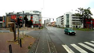 Osijek Croatia Tram route 1  Rear view of track and infrastructure [upl. by Pang]