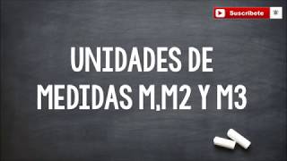 UNIDADES DE MEDIDAS metros metros cuadrados y metros cúbicos [upl. by Arty]