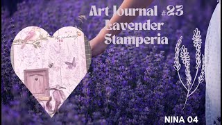 Art Journal 23 Lavender Stamperia Stamperiainternational [upl. by Stetson800]