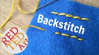 Backstitch How To  Basic Sewing Embroidery amp Hand Sewing [upl. by Lalitta594]