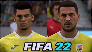 FIFA 22  ALL ROMANIA PLAYERS REAL FACES [upl. by Aihsatsan486]