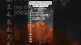 AJR song quiz Should i make pt2 I ran out of time 😟 ajr ajrbrothers viral okorchestra [upl. by Hyacinthia]