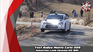 Test Rallye Monte Carlo 2019  Sébastien Loeb  Hyundai i20 WRC  DAY 2  Aa26 Racing [upl. by Ellenej10]