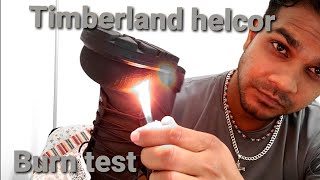 Timberland helcor burn test [upl. by Wanyen]