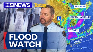 Sydney on flood watch for wet weather weekend  9 News Australia [upl. by Bates]