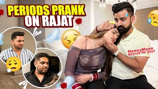 PERIODS PRANK ON HUSBAND🩸😱 amp HIS BOYS😜  Unexpected Reaction🤯  Honeymoon Vlog 12  RajatSwatiVlogs [upl. by Nalyak108]