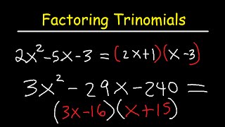 Factoring Trinomials ax2bxc By Grouping [upl. by Ike927]