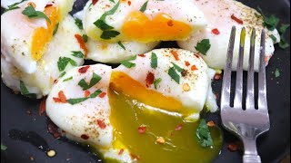 THE PERFECT Air Fryer Poached Eggs  How to make Poached Eggs in the Air Fryer  Breakfast Recipe [upl. by Horatio]