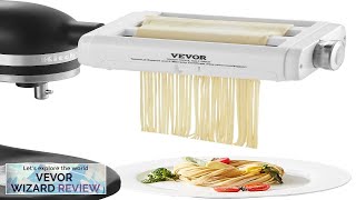 VEVOR Pasta Attachment for KitchenAid Stand Mixer 3IN1 Stainless Steel Pasta Roller Review [upl. by Nerine]