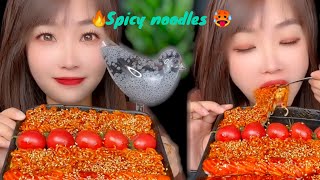 spicy noodles eating challenge asmr 🔥🍜  noodles 🥵 [upl. by Iran]