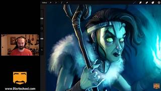 MASSIVE PROCREATE painting process tutorial feat ROWENA [upl. by Cutter]