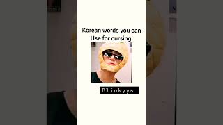 Korean words for cursing btstrending short🌚 blinkies bts [upl. by Kere]