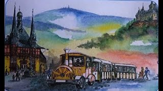 Mit der Bimmelbahn in Wernigerode zum Schloss Wernigeröder Bimmelbahn Schloßbahnfahrt Harz Castle [upl. by Juliet670]