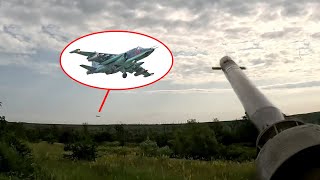 Russian Su25 Aircraft Hit By Igla MANPADS [upl. by Noryb392]