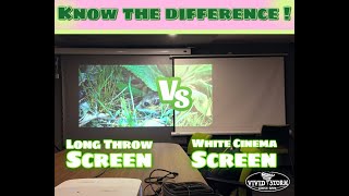 Know the difference  White Cinema Screen VS Long Throw Screen [upl. by Drofnats]