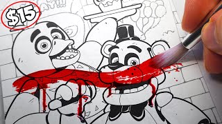 HORROR Artist vs 15 Five Nights at Freddys Colouring Book FNAF ✍️ [upl. by Symon]