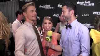 Bindi Irwin amp Derek Hough  Dancing with the Stars Season 21 Week 3 Red Carpet I AfterBuzz TV [upl. by Harold]