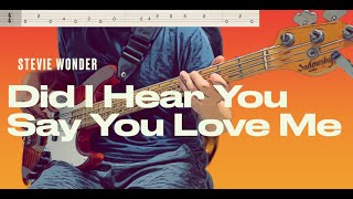 Stevie Wonder  Did I Hear You Say You Love Me Bass Cover [upl. by Arama104]