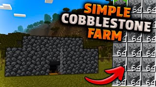 Simple 121 CobbleStone Block Farm in Minecraft Bedrock MCPEXboxPSSwitchPC [upl. by Aknahs68]