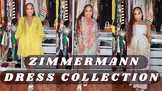 My Zimmermann Dress Collection  Trying Everything On  Spring 2024 zimmermann [upl. by Itsrik]