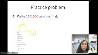 Math Lesson 13 Place Value to the Thousandths [upl. by Honeywell]