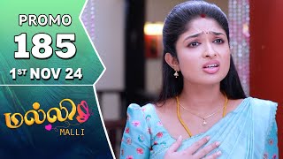 Malli Serial  Episode 185 Promo  1st Nov 24  Nikitha  Vijay  Saregama TV Shows Tamil [upl. by Albie]