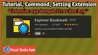 Extension Explorer Bookmark  Tutorial ampamp Problem vscode [upl. by Maximo]