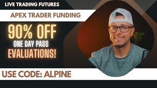 Live Day Trading with 20 Apex Trader Funded Accounts  90 off evals code ALPINE [upl. by Neehsar]