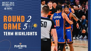 Knicks dominate Game 5 amp take 32 series lead  Knicks vs Pacers Highlights  2024 NBA Playoffs [upl. by Crosley]