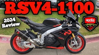 2024 Aprilia RSV41100 Ride amp Review  217Hp Italian Beast review aprilia rsv4 [upl. by Lock]