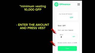 HOW TO VESTING GFP TOKEN [upl. by Reg]