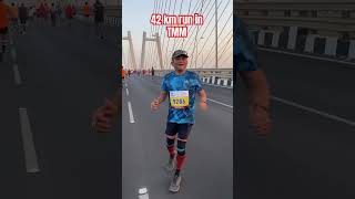 42 km run in TAta Mumbai marathon marathon viralreels trendingreels shortsviral [upl. by Eidderf]